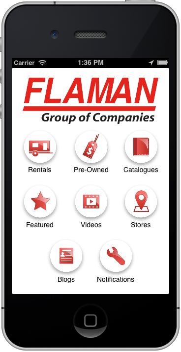 Launch point of Flaman app