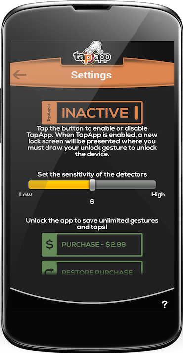 Inactive Gesture - Tap App